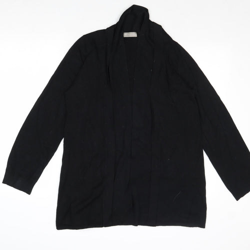 Evolution Womens Black V-Neck Viscose Cardigan Jumper Size L