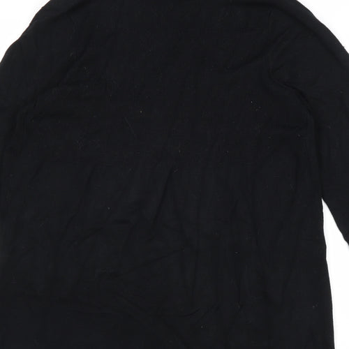 Evolution Womens Black V-Neck Viscose Cardigan Jumper Size L