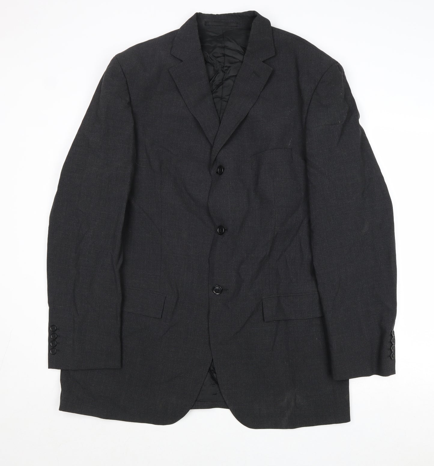 Coleman & Watson Mens Grey Polyester Jacket Suit Jacket Size 44 Regular