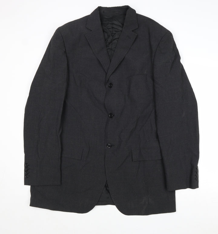 Coleman & Watson Mens Grey Polyester Jacket Suit Jacket Size 44 Regular