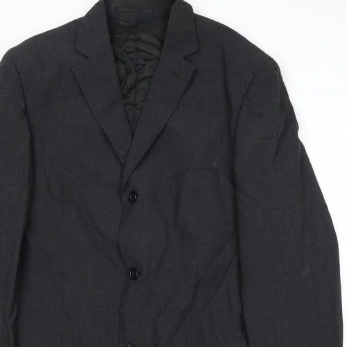Coleman & Watson Mens Grey Polyester Jacket Suit Jacket Size 44 Regular