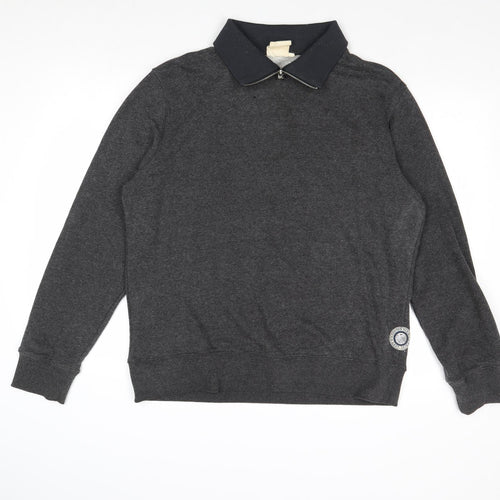 Cotton Farm Mens Black Cotton Pullover Sweatshirt Size M