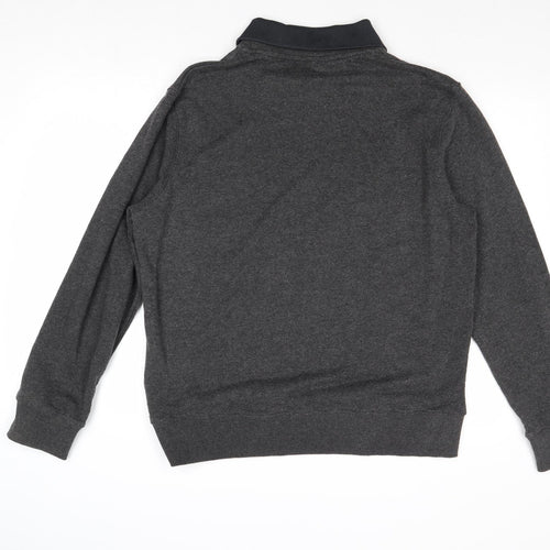 Cotton Farm Mens Black Cotton Pullover Sweatshirt Size M