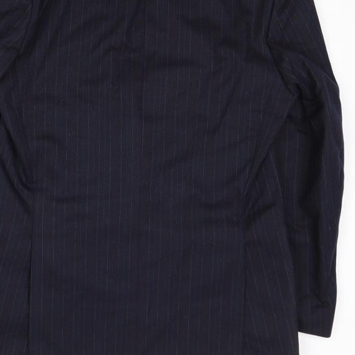 Chatsworth Mens Blue Striped Wool Jacket Suit Jacket Size 42 Regular
