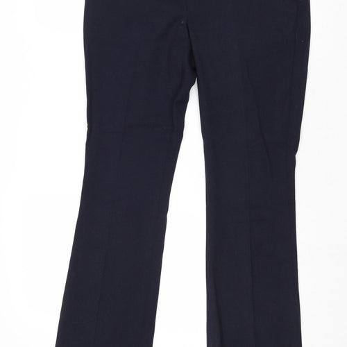 NEXY Womens Blue Polyester Dress Pants Trousers Size 8 Regular Zip