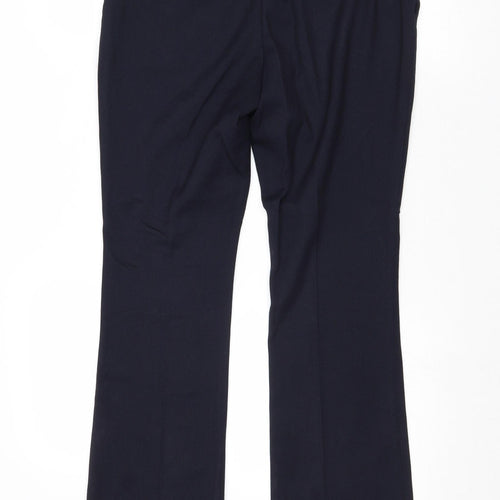 NEXY Womens Blue Polyester Dress Pants Trousers Size 8 Regular Zip