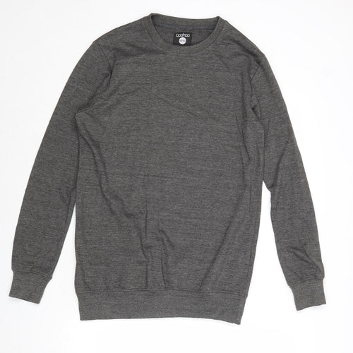 Boohoo Mens Grey Polyester Pullover Sweatshirt Size M