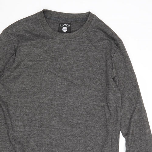 Boohoo Mens Grey Polyester Pullover Sweatshirt Size M