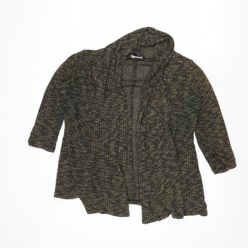 Marks and Spencer Womens Green V-Neck Cotton Cardigan Jumper Size 14