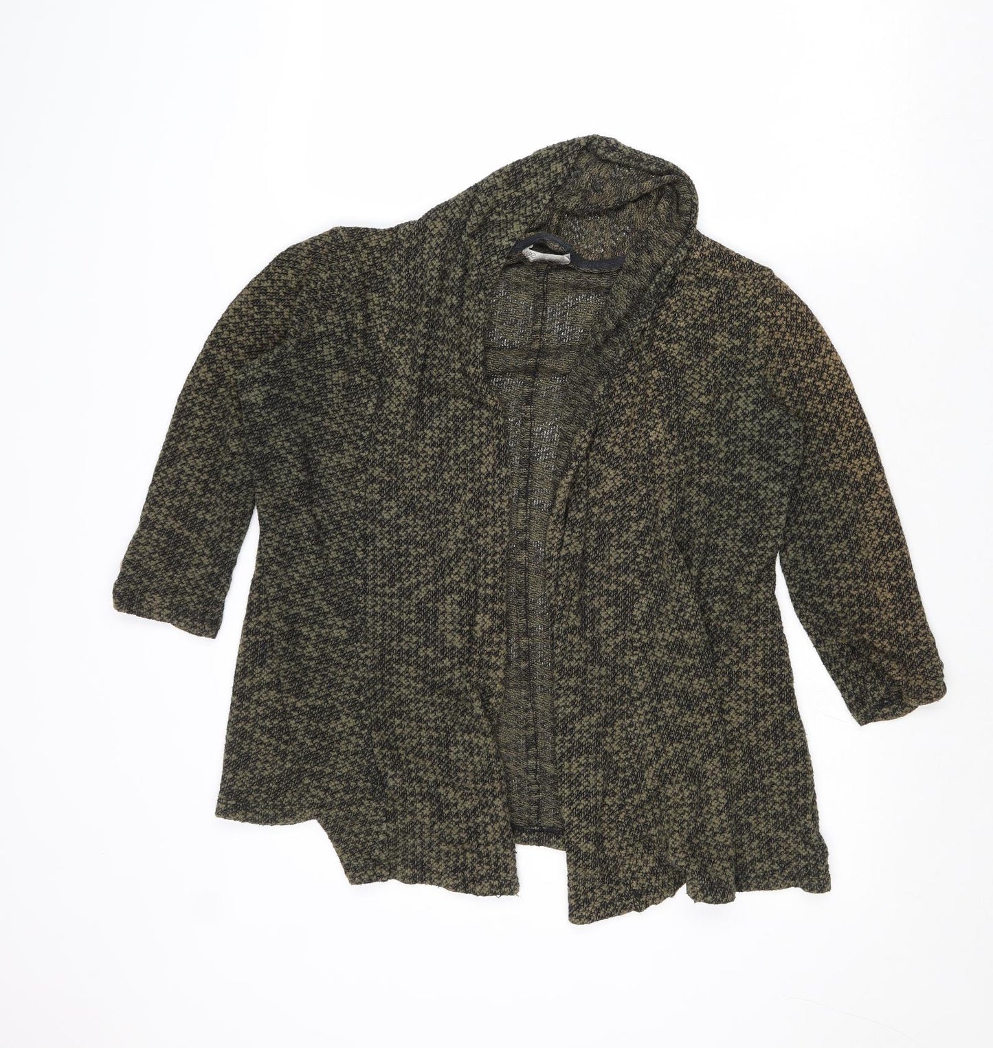 Marks and Spencer Womens Green V-Neck Cotton Cardigan Jumper Size 14