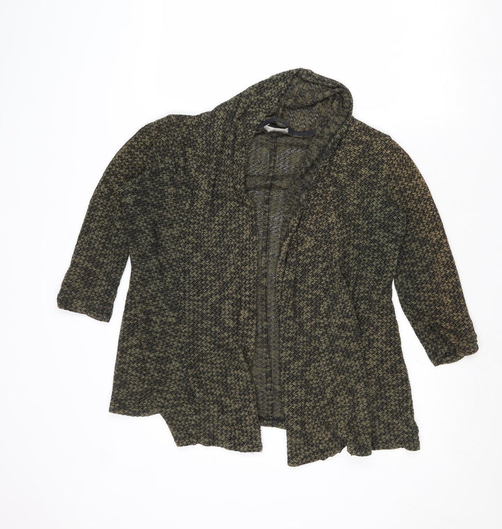 Marks and Spencer Womens Green V-Neck Cotton Cardigan Jumper Size 14