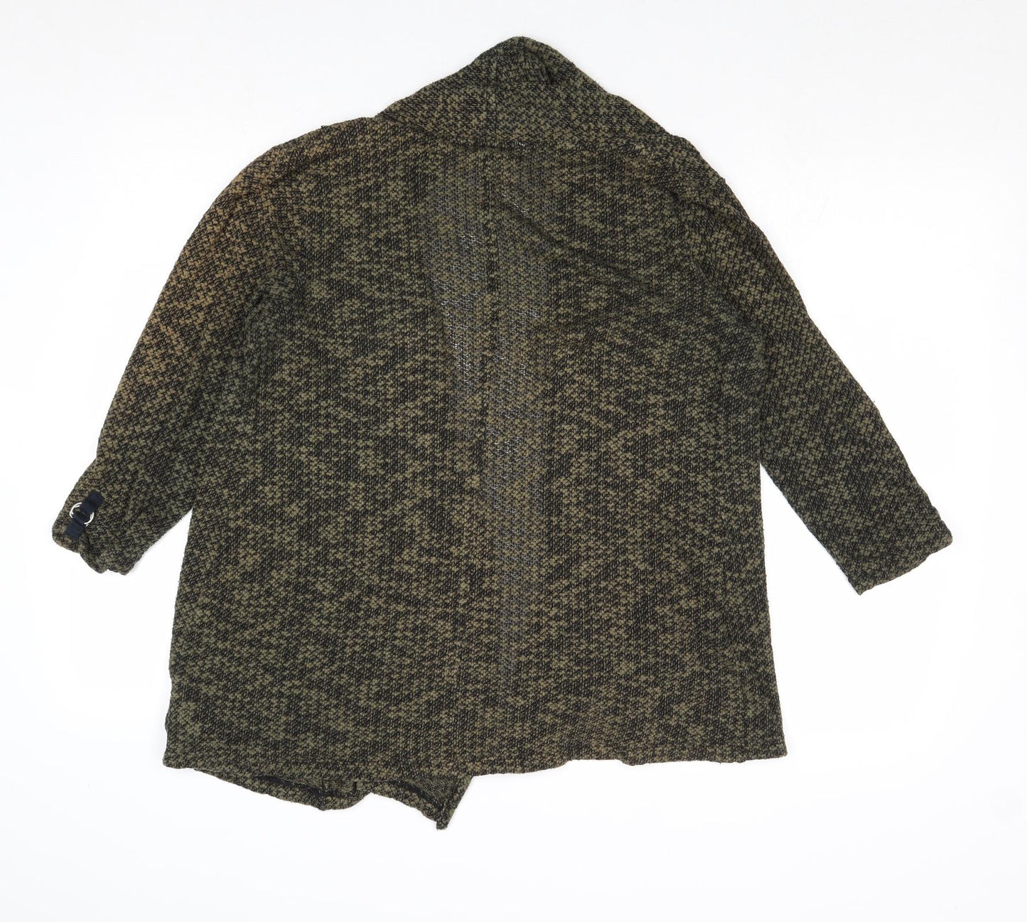 Marks and Spencer Womens Green V-Neck Cotton Cardigan Jumper Size 14