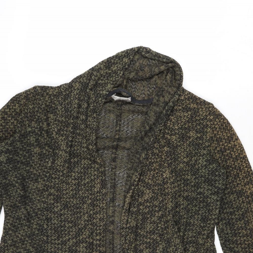 Marks and Spencer Womens Green V-Neck Cotton Cardigan Jumper Size 14