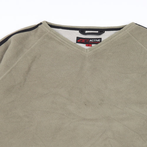 Active Sportswear Mens Brown Polyester Pullover Sweatshirt Size M
