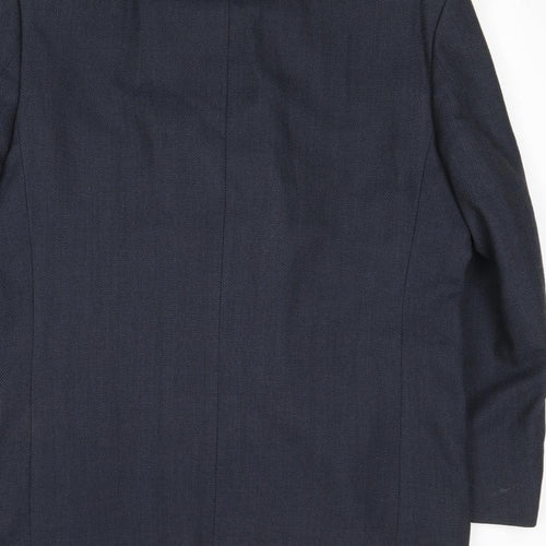 Burton Mens Blue Polyester Jacket Suit Jacket Size 42 Regular