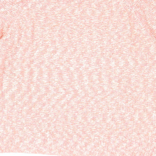 Red Herring Womens Pink Round Neck Acrylic Pullover Jumper Size 16