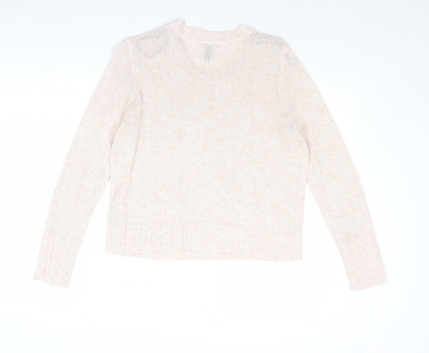 Divided by H&M Womens Pink Round Neck Acrylic Pullover Jumper Size S