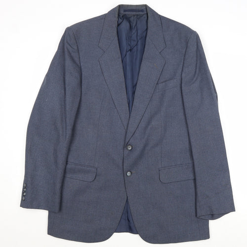 St Michael Mens Blue Wool Jacket Suit Jacket Size 40 Regular
