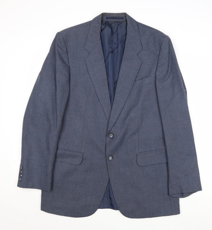 St Michael Mens Blue Wool Jacket Suit Jacket Size 40 Regular