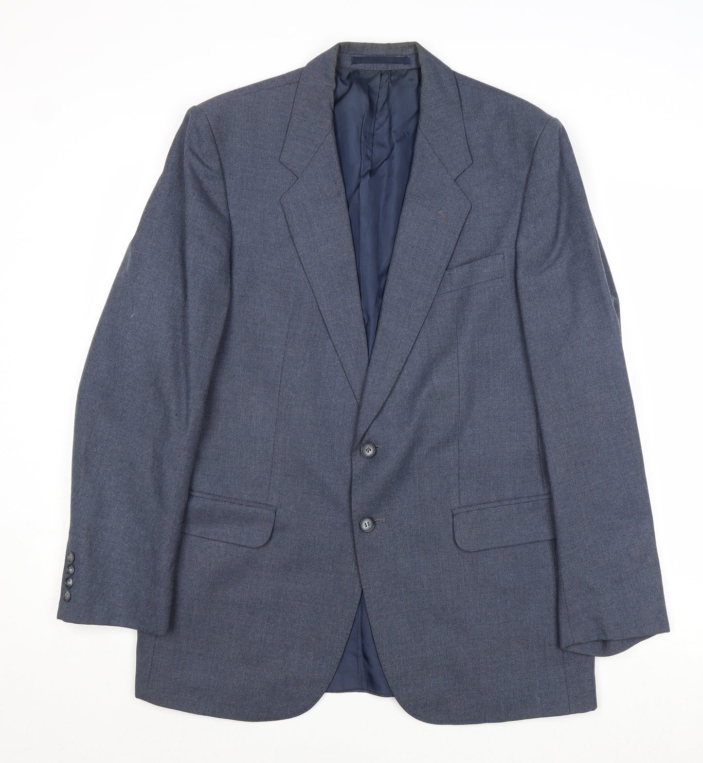 St Michael Mens Blue Wool Jacket Suit Jacket Size 40 Regular