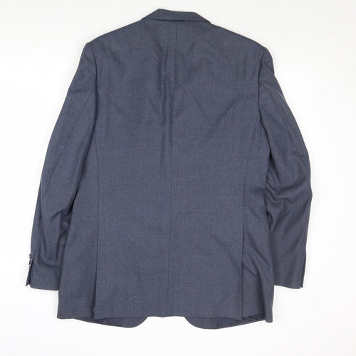 St Michael Mens Blue Wool Jacket Suit Jacket Size 40 Regular