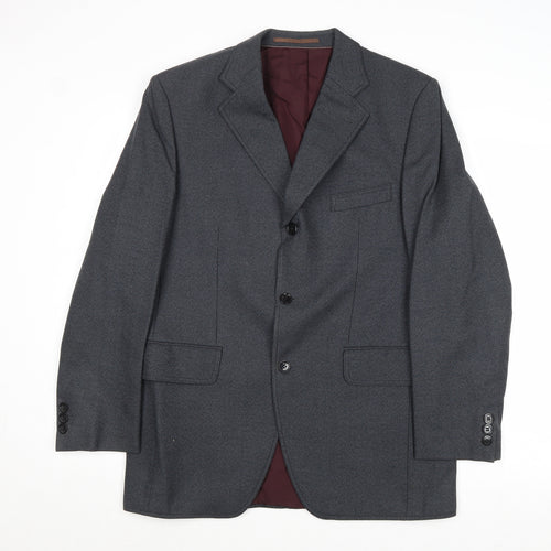 Hornes Mens Grey Wool Jacket Suit Jacket Size 40 Regular