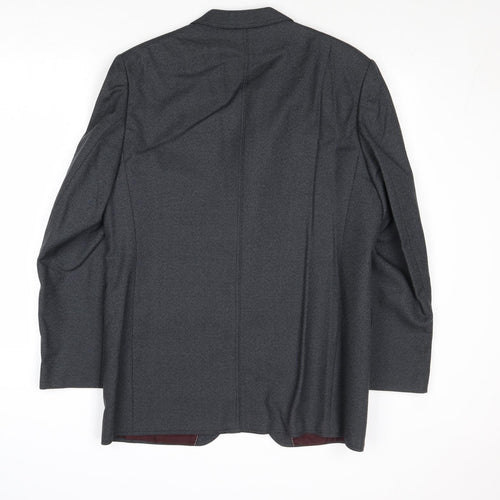 Hornes Mens Grey Wool Jacket Suit Jacket Size 40 Regular