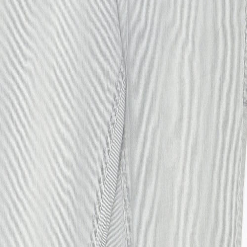Cecil Womens Grey Striped Cotton Skinny Jeans Size 32 in Regular Zip