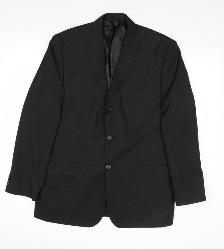 Butler & Webb Mens Black Polyester Jacket Suit Jacket Size 42 Regular