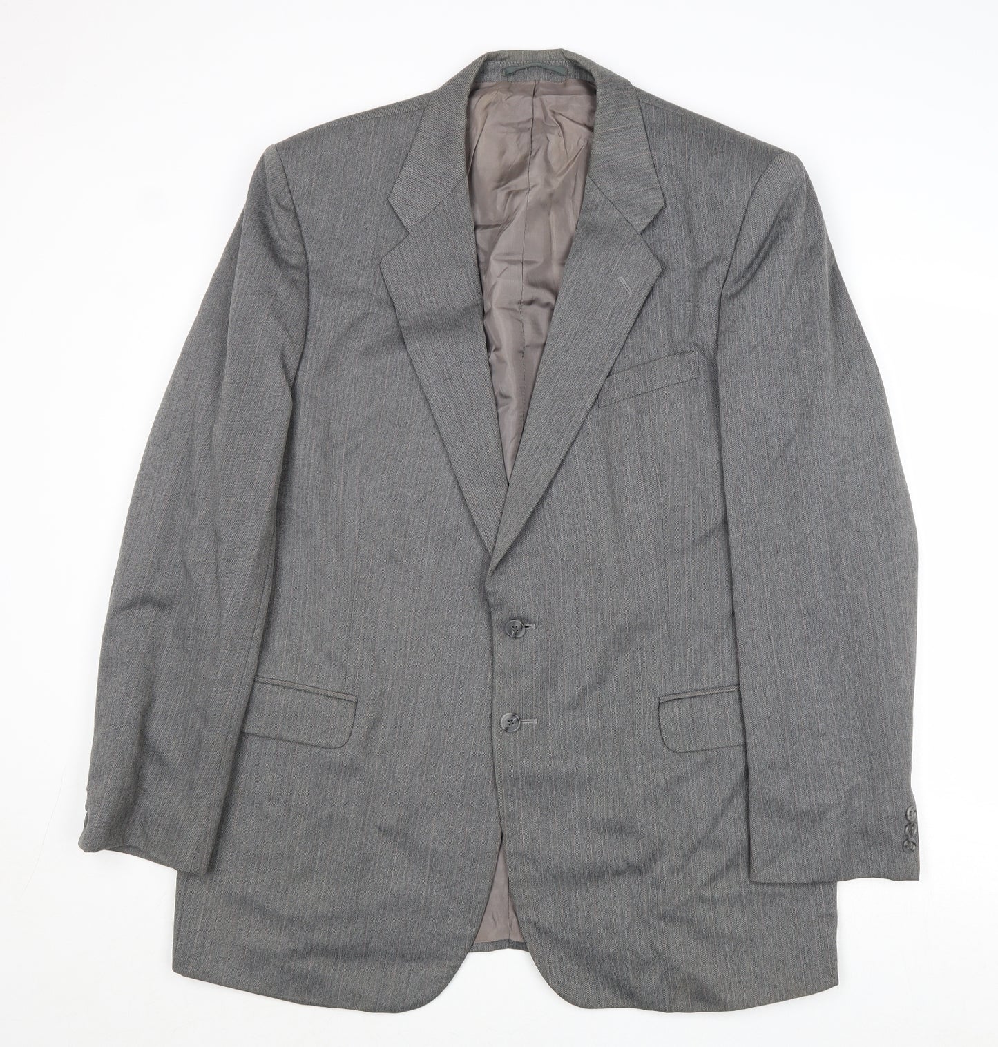 St Michael Mens Grey Wool Jacket Suit Jacket Size 44 Regular