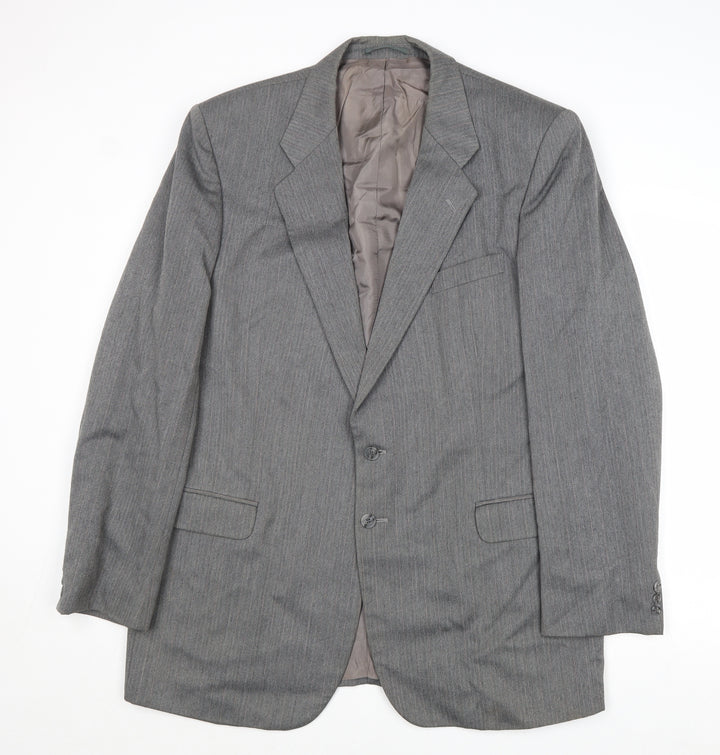 St Michael Mens Grey Wool Jacket Suit Jacket Size 44 Regular