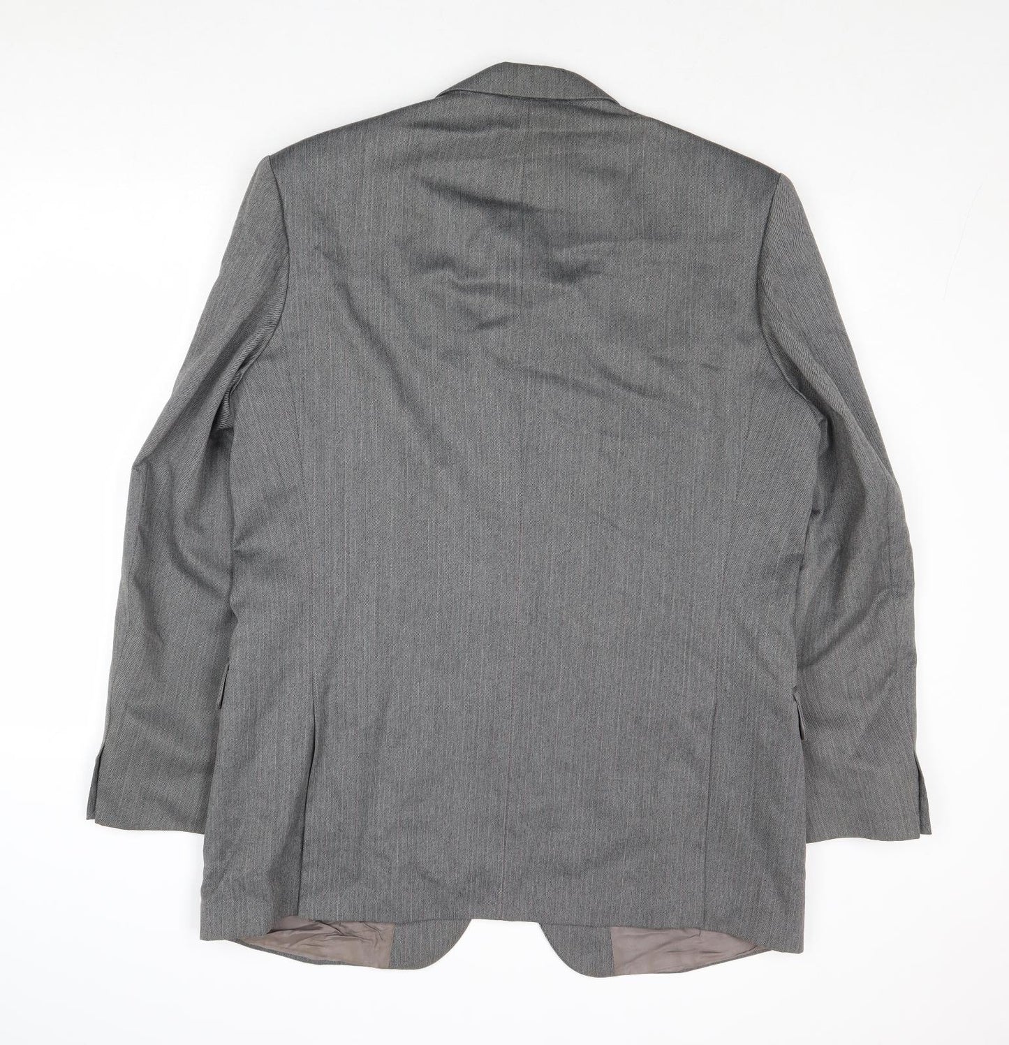 St Michael Mens Grey Wool Jacket Suit Jacket Size 44 Regular