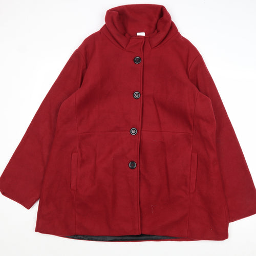 Gabriella Vicenza Womens Red Jacket Size 16 Button