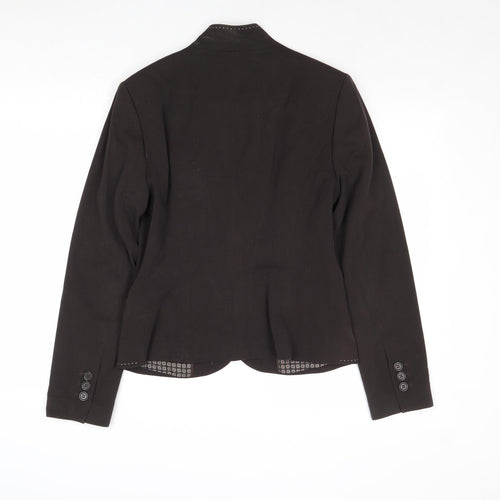 NEXT Womens Black Polyester Jacket Blazer Size 10