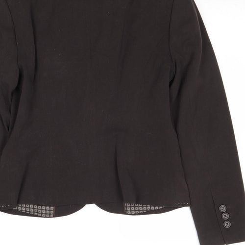 NEXT Womens Black Polyester Jacket Blazer Size 10