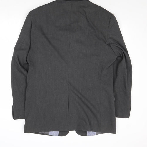 River Island Mens Grey Polyester Jacket Suit Jacket Size 40 Regular