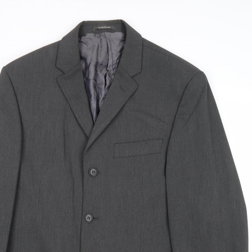 River Island Mens Grey Polyester Jacket Suit Jacket Size 40 Regular