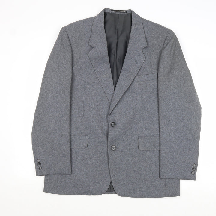 Dunn & Co Mens Grey Polyester Jacket Suit Jacket Size 40 Regular