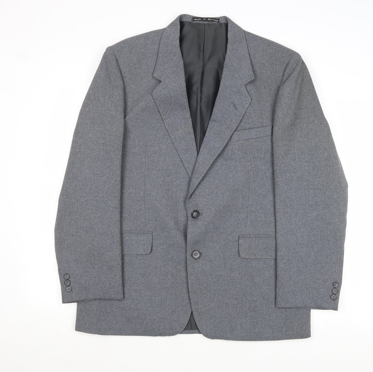 Dunn & Co Mens Grey Polyester Jacket Suit Jacket Size 40 Regular