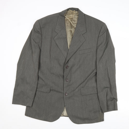 Hugo James Mens Grey Wool Jacket Suit Jacket Size 40 Regular