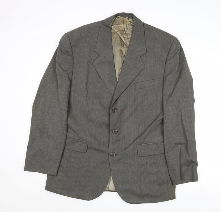 Hugo James Mens Grey Wool Jacket Suit Jacket Size 40 Regular