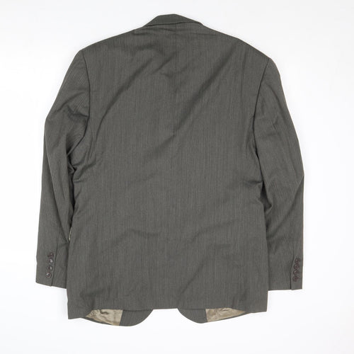 Hugo James Mens Grey Wool Jacket Suit Jacket Size 40 Regular