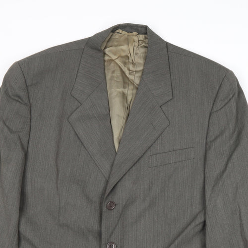 Hugo James Mens Grey Wool Jacket Suit Jacket Size 40 Regular