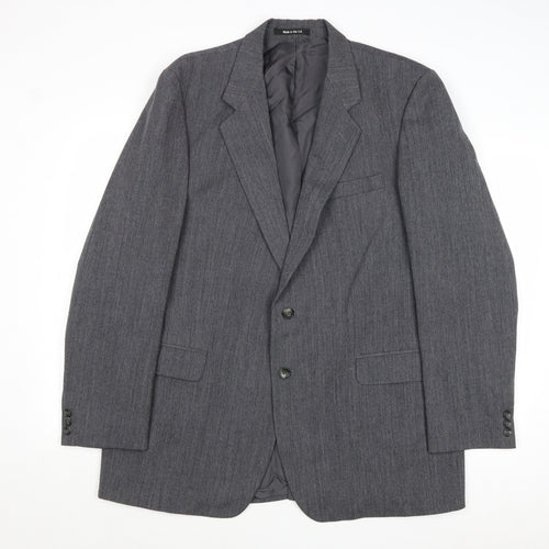 St Michael Mens Grey Polyester Jacket Suit Jacket Size 44 Regular