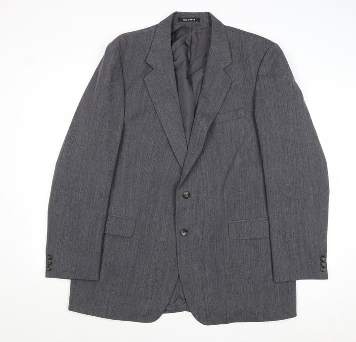 St Michael Mens Grey Polyester Jacket Suit Jacket Size 44 Regular