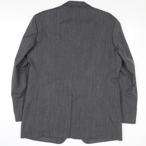 St Michael Mens Grey Polyester Jacket Suit Jacket Size 44 Regular