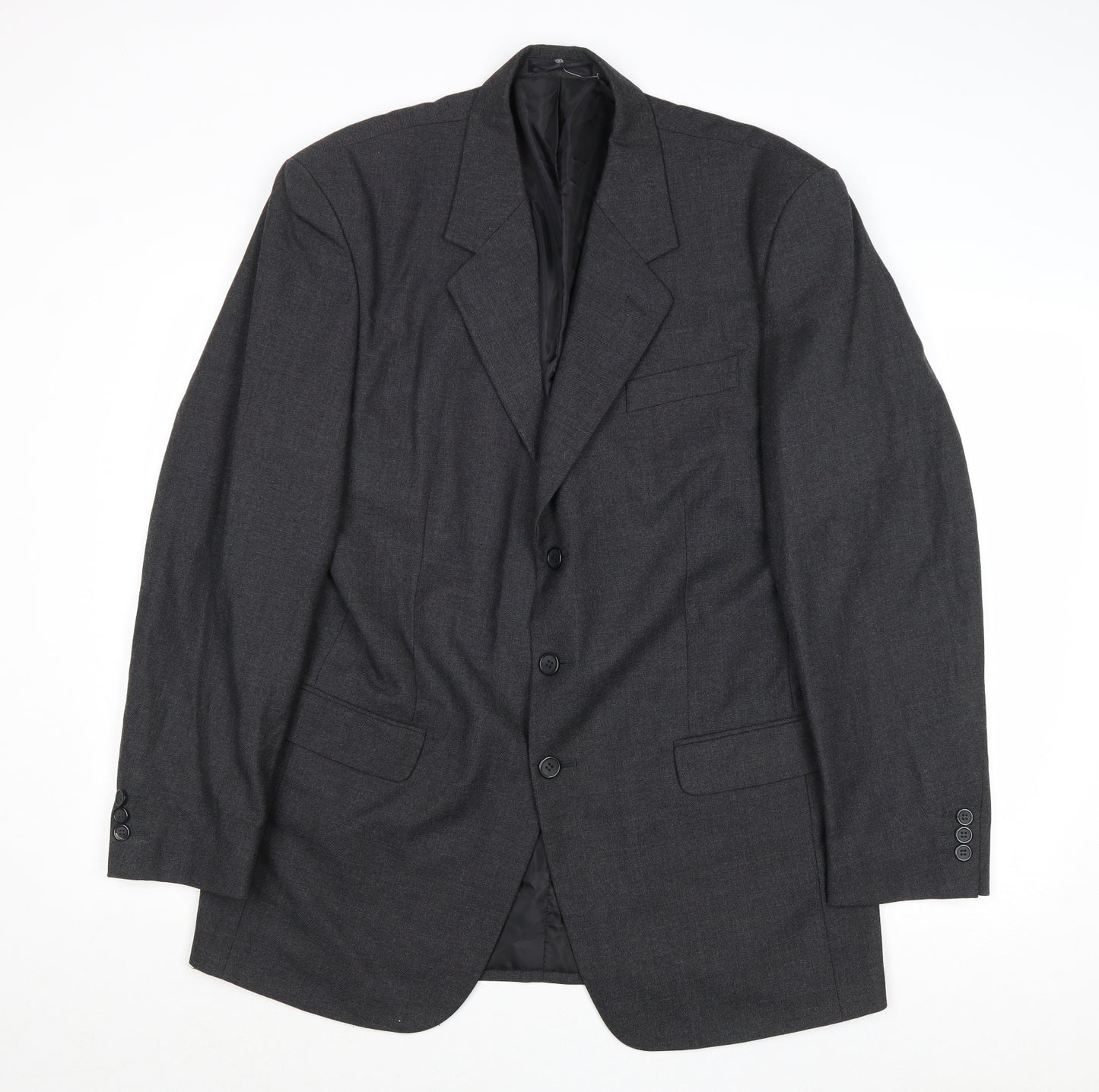 James Barry Mens Grey Wool Jacket Suit Jacket Size 42 Regular