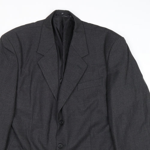 James Barry Mens Grey Wool Jacket Suit Jacket Size 42 Regular