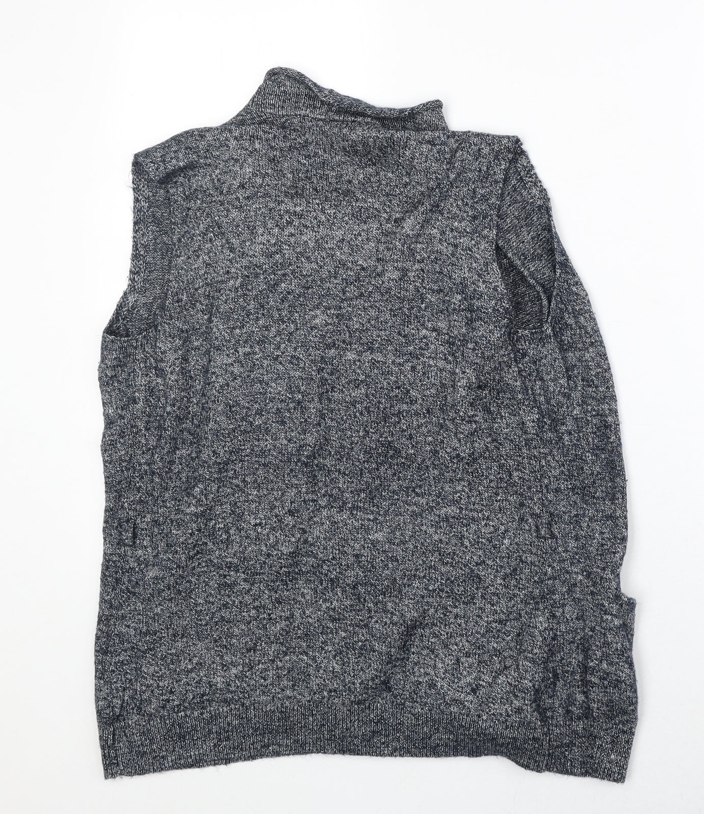Laura Ashley Womens Grey Collared Cotton Cardigan Jumper Size S