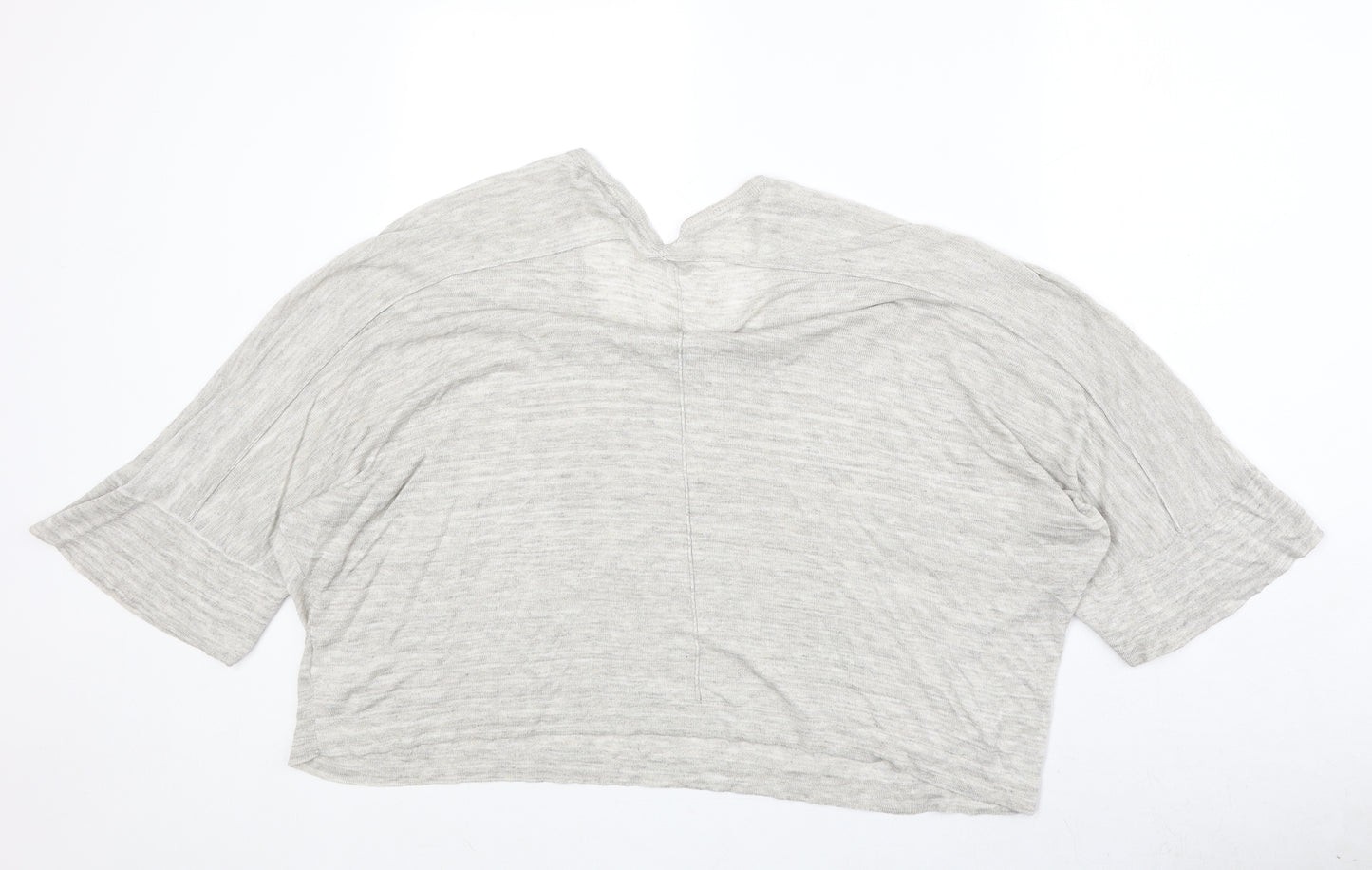 NEXT Womens Grey V-Neck Viscose Pullover Jumper Size L